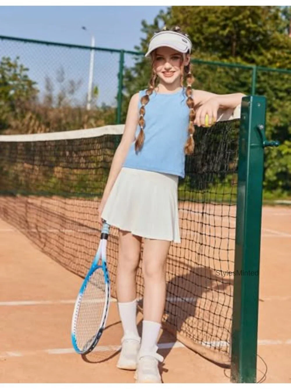 Girls 2 Piece Outfit Sleeveless Rib Knit Top & Shorts with Pockets